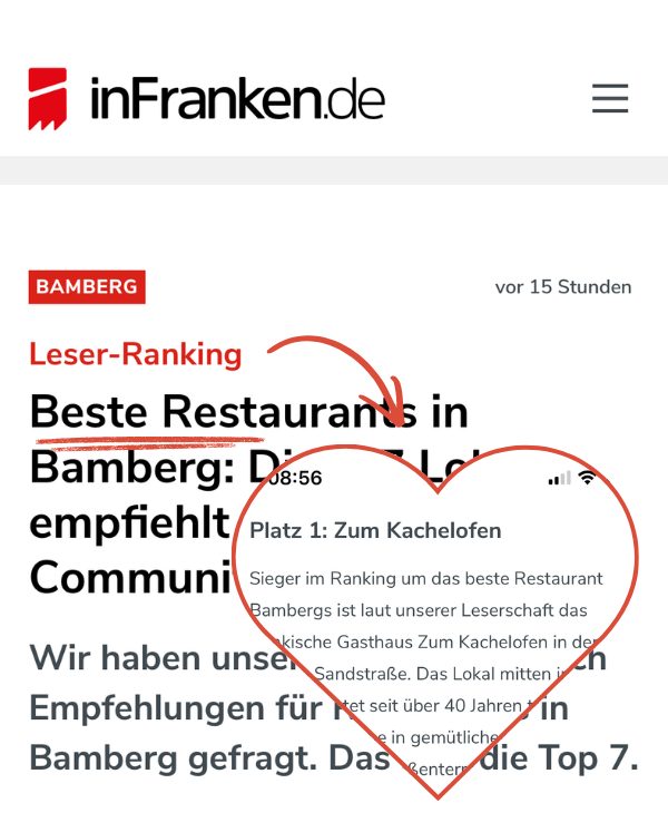 inFranken.de Leser-Ranking: Beste Restaurants in Bamberg